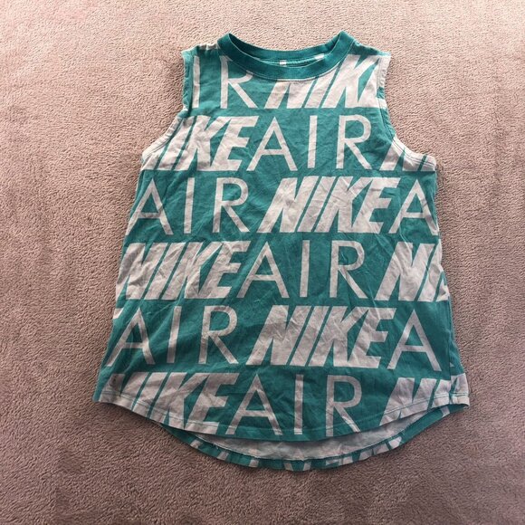 Nike Air Teal Sleeveless Tank Top XL Cotton Crewneck - Picture 8 of 9